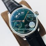 YL Factory IWC Schaffhausen Portugieser Annual Calendar Replica Green Dial Watch 44MM